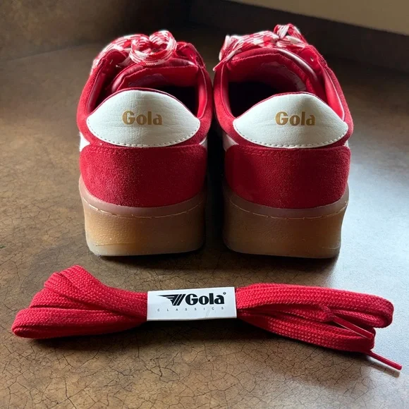 Gola Grandslam Suede Shoes Sneakers Red Woman’s US 10 - Picture 2 of 6